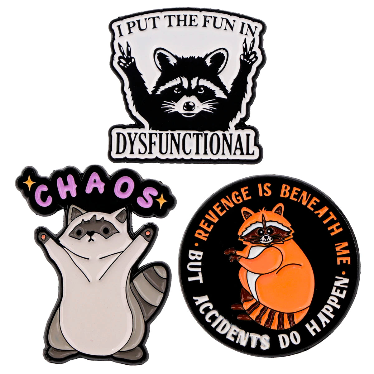 Cute Raccoon Enamel Pins