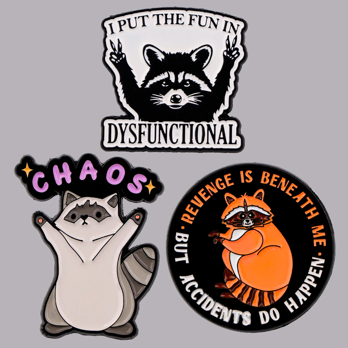 Cute Raccoon Enamel Pins