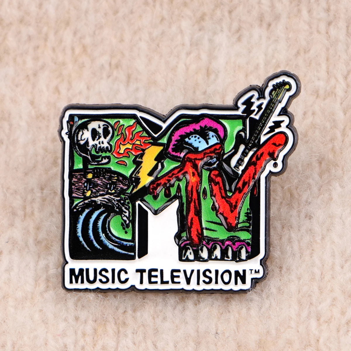 Music Retro Enamel Pin Classic 80s 90s TV & Video
