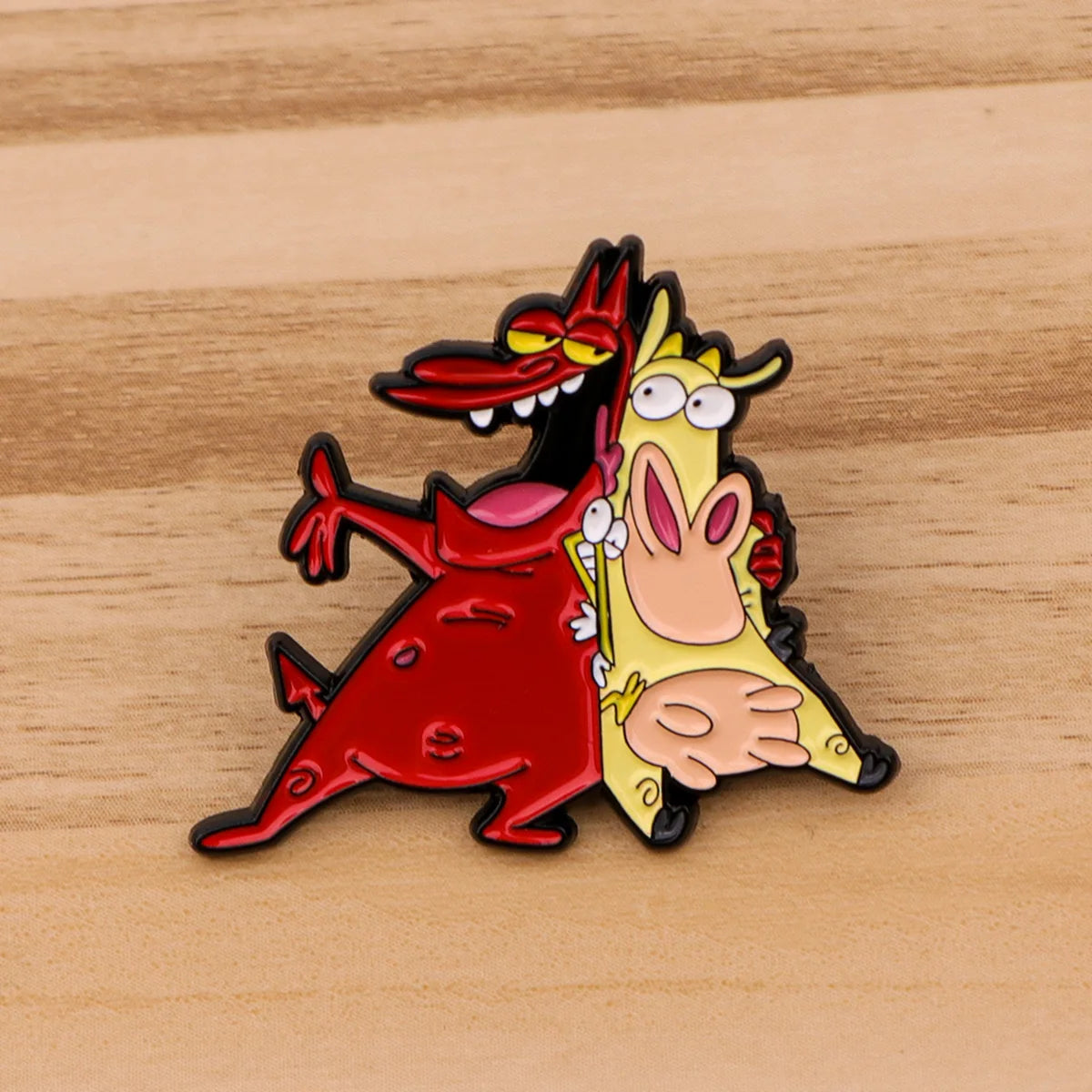 The Cow and Chicken Enamel Pin