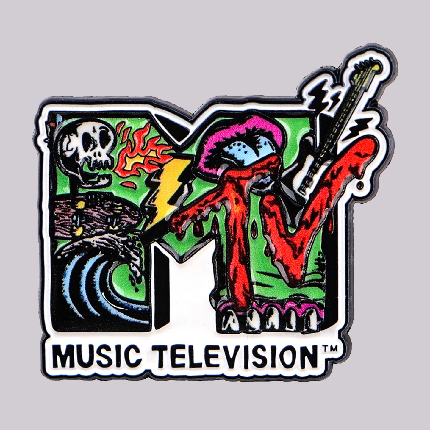 Music Retro Enamel Pin Classic 80s 90s TV & Video