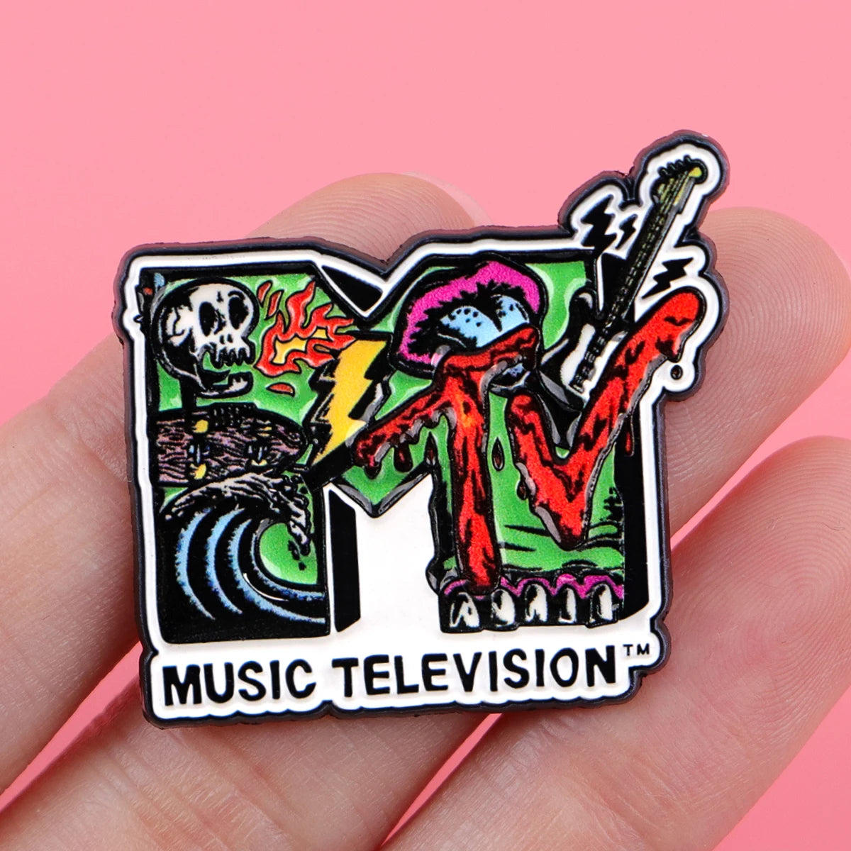 Music Retro Enamel Pin Classic 80s 90s TV & Video
