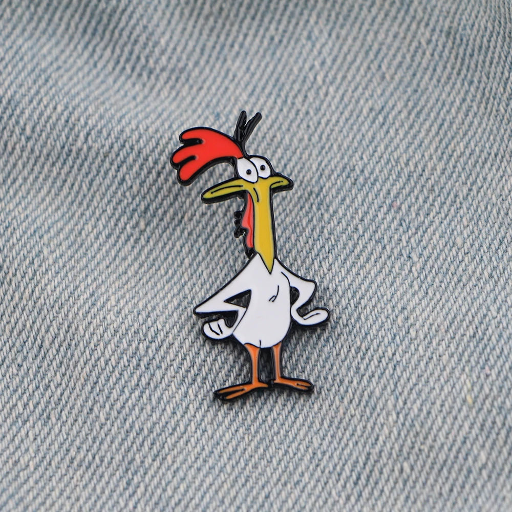 The Cow and Chicken Enamel Pin