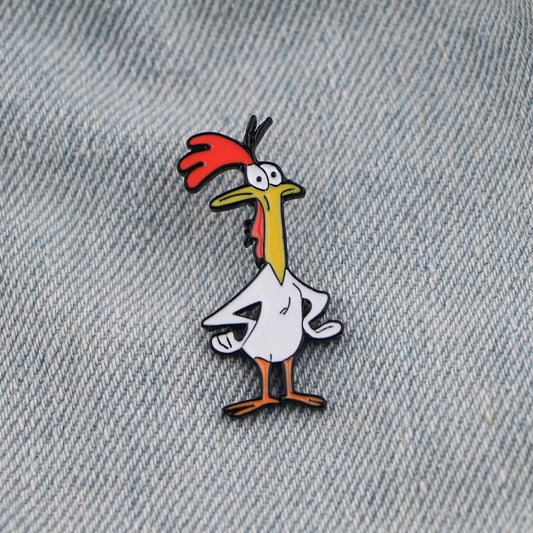 The Cow and Chicken Enamel Pin