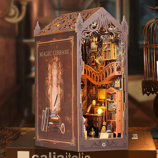 DIY Book Nook Insert Kits Wooden Doll House
