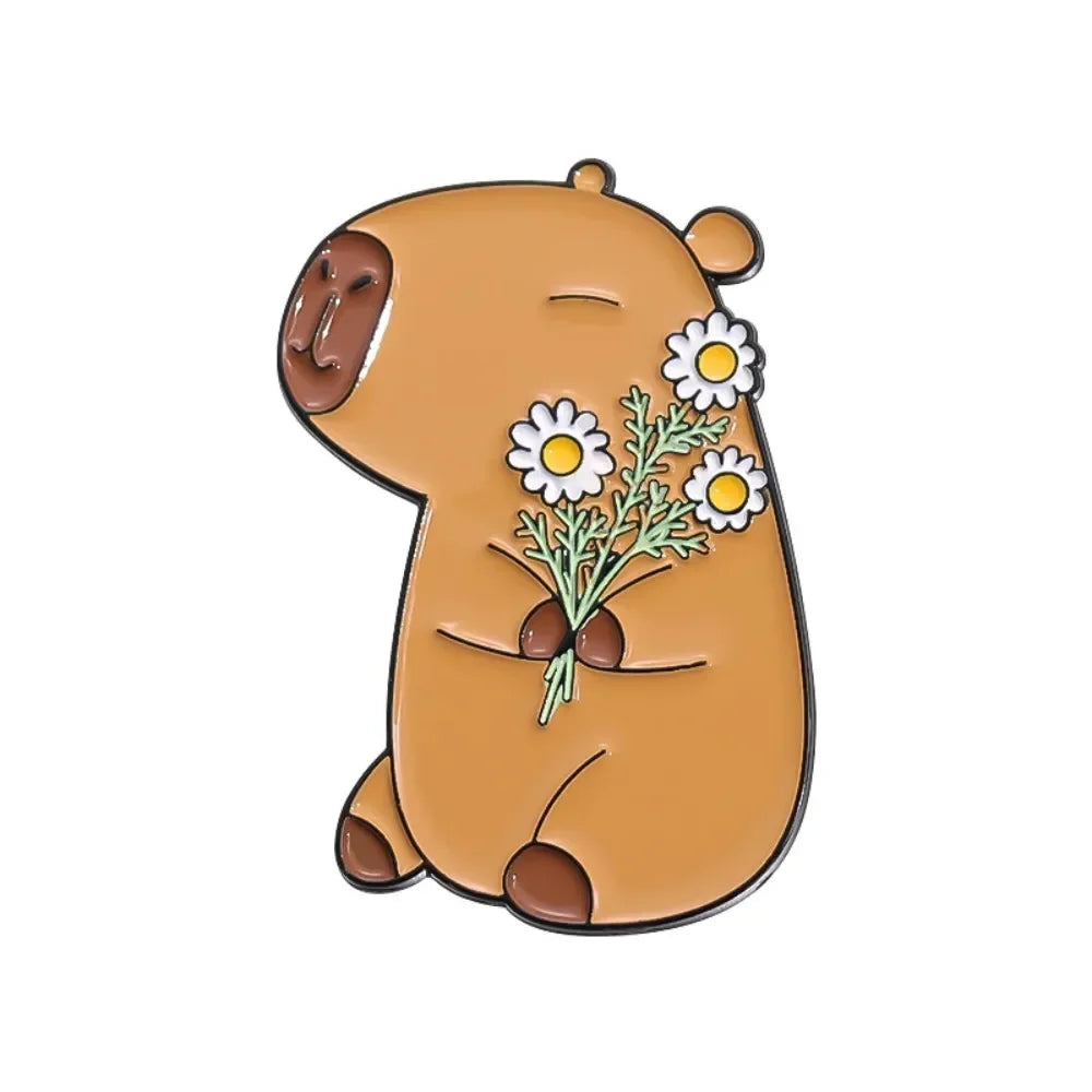 Cute Capybara Enamel Pins