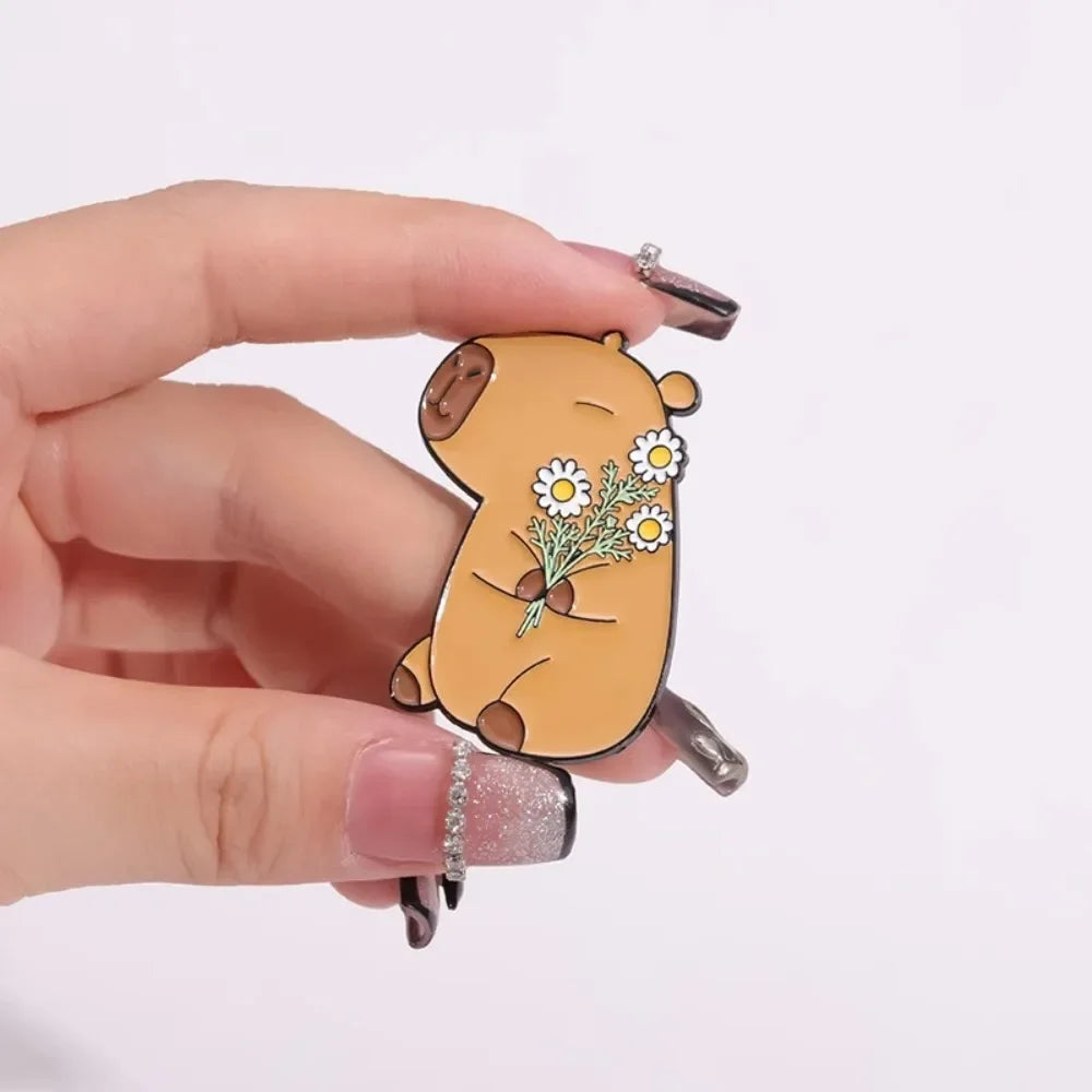 Cute Capybara Enamel Pins
