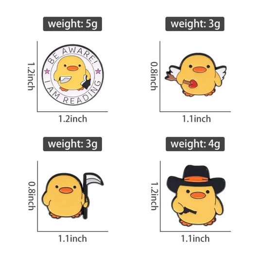 Cute Yellow Duck Enamel Pins